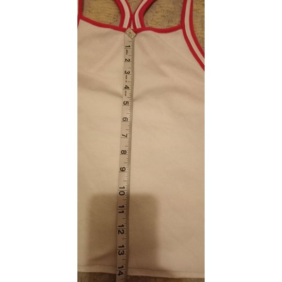 NWT Flirtitude Active White Cropped Tank Top  Women's Size Large - Picture 6 of 6